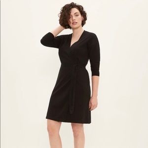 Black wrap dress